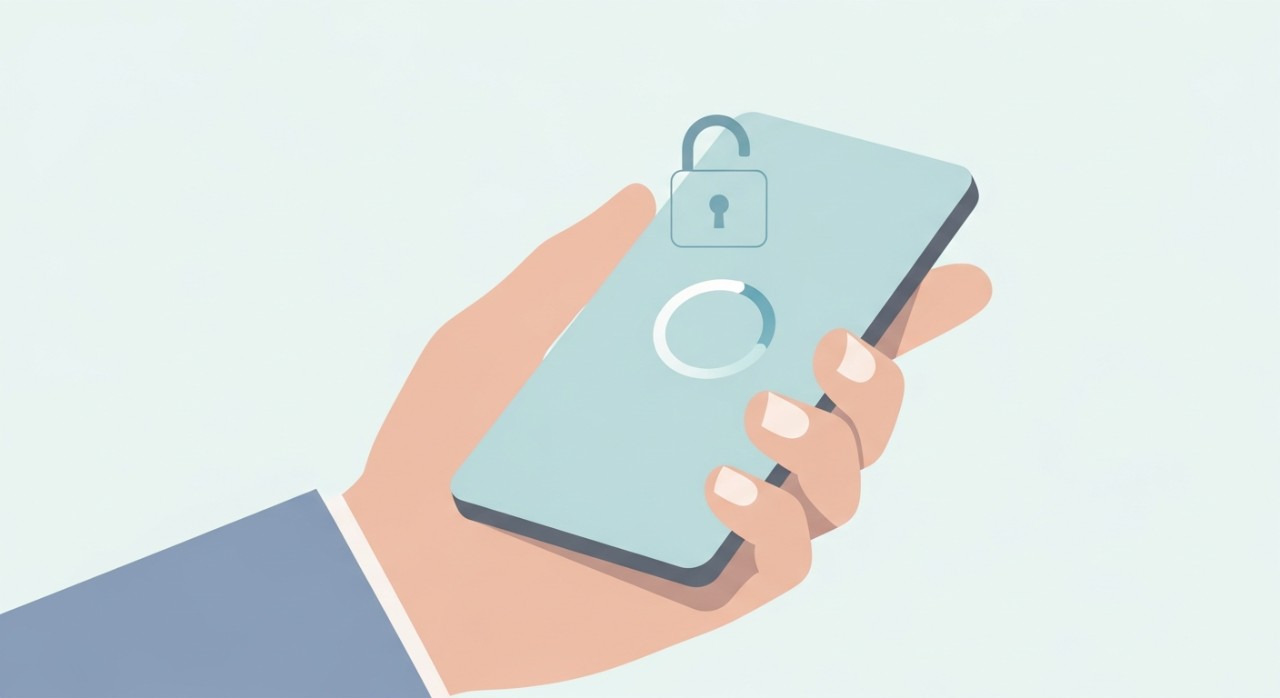 Tangan memegang telefon pintar yang menunjukkan ikon memuat (loading) bergerak sangat perlahan akibat had kuota data.