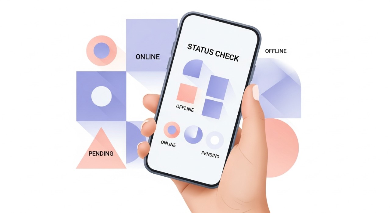 Seseorang sedang melihat status kelulusan permohonan bantuan pada skrin telefon pintar.